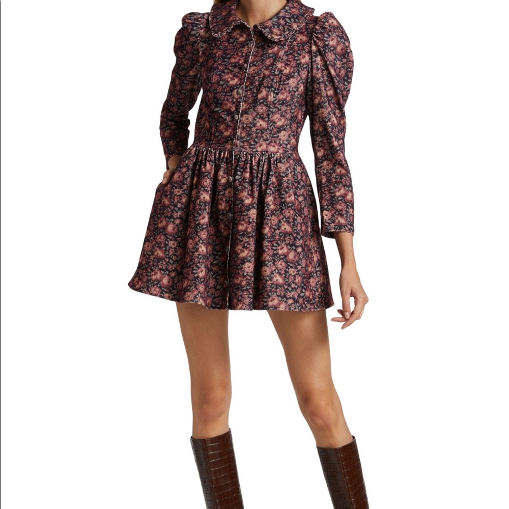LOVESHACKFANCY NWT Beyers Corduroy Mini Dress